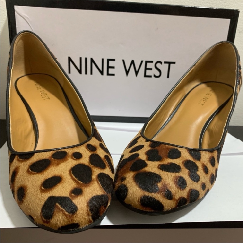NEW IN BOX - Nine West Wedges size 6.5 Leopard print
